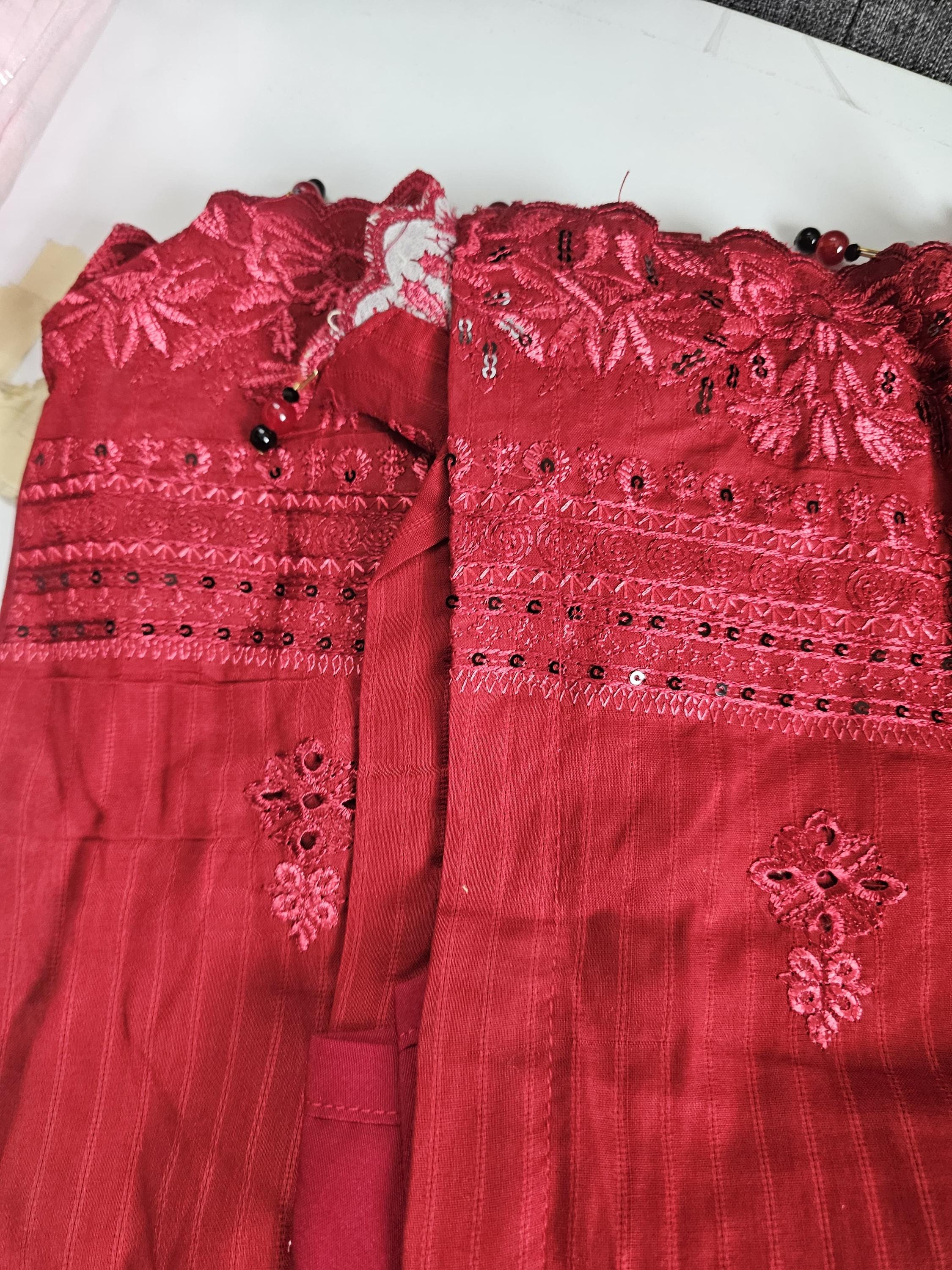 Eid Dress For Womens - Pakistani Embroidered Lawn Ramadan Partywear Festival Suits, Salwar Kameez Suit In  Large Size