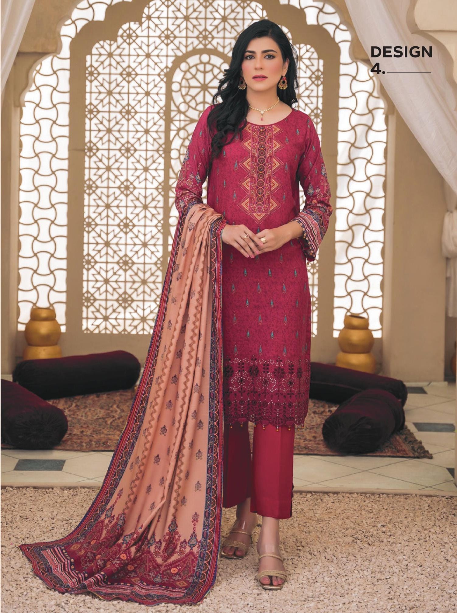 Eid Unstitched Pakistani Branded Salwar Kamij Dress Unstitched Dailywear Eid Partywear Dress Unstitched Clothes Unstitched 3pc Dress Winter