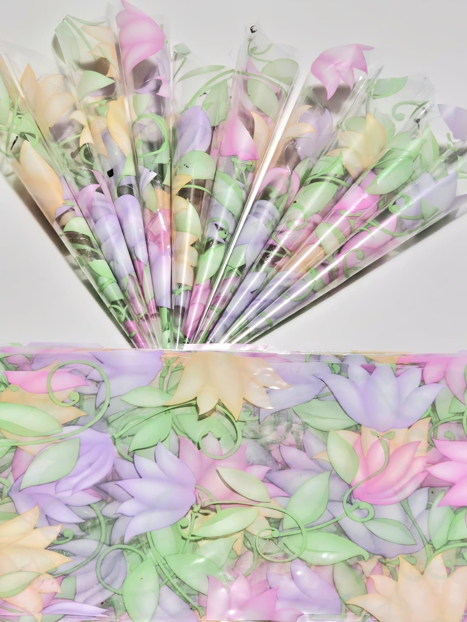 Henna Cones Paste for Newbie Henna Artist Practicing – Precut Rerolled Cone - Cellophane Sheets - Cello Rerolled Sheet -