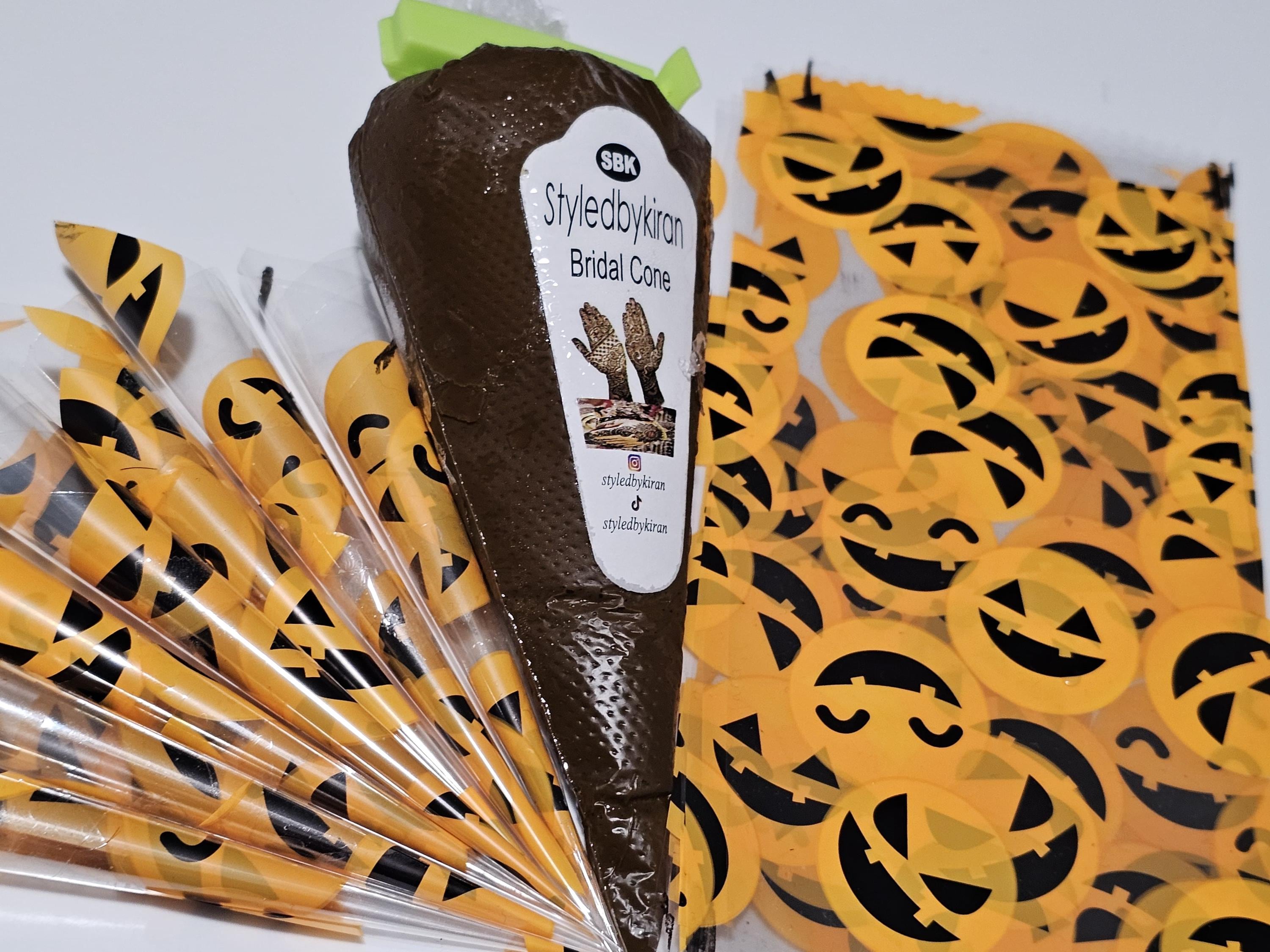Henna Cones Paste for Newbie Henna Artist Practicing – Precut Rerolled Cone - Cellophane Sheets - Cello Rerolled Sheet -