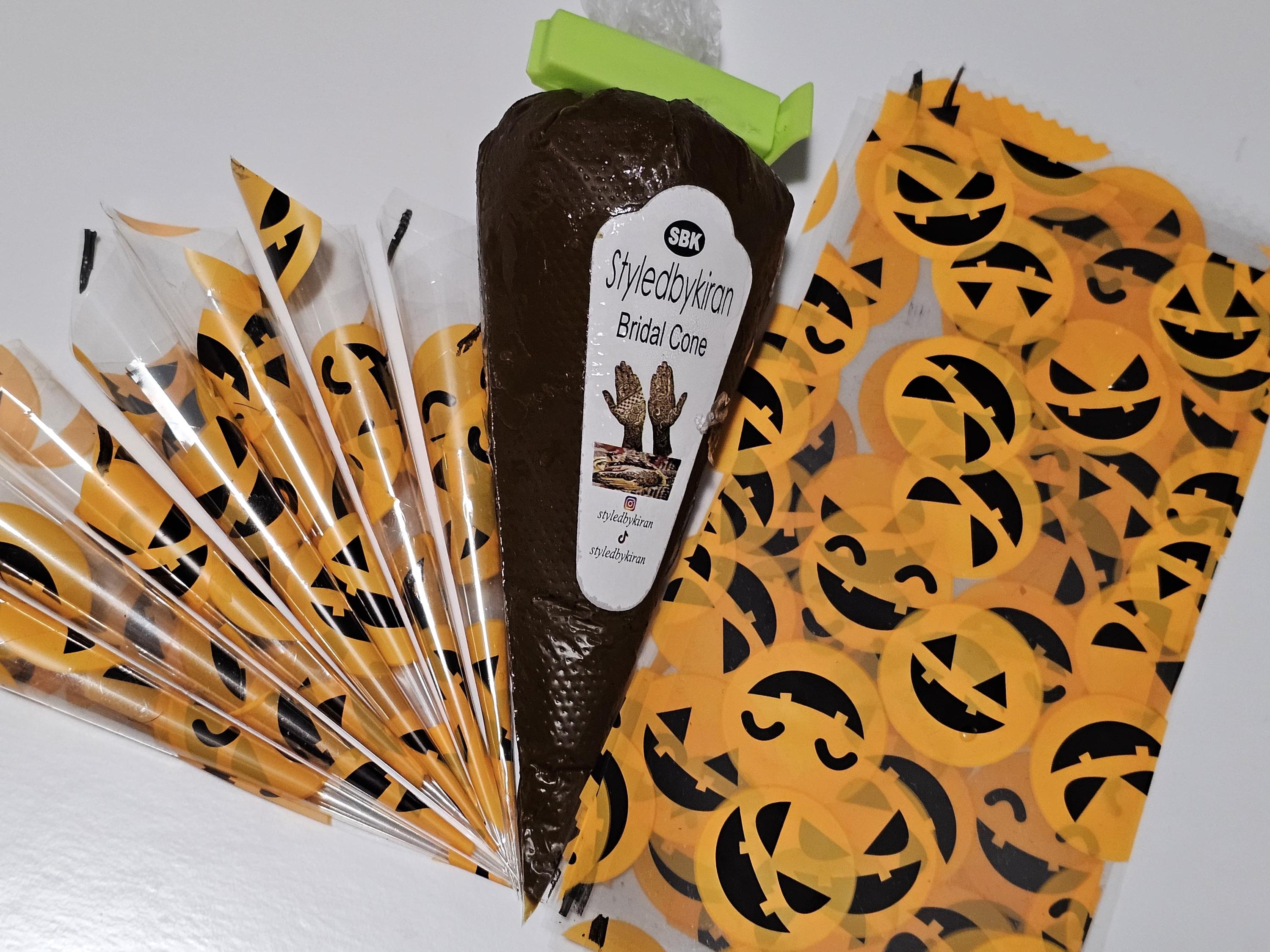 Henna Cones Paste for Newbie Henna Artist Practicing – Precut Rerolled Cone - Cellophane Sheets - Cello Rerolled Sheet -