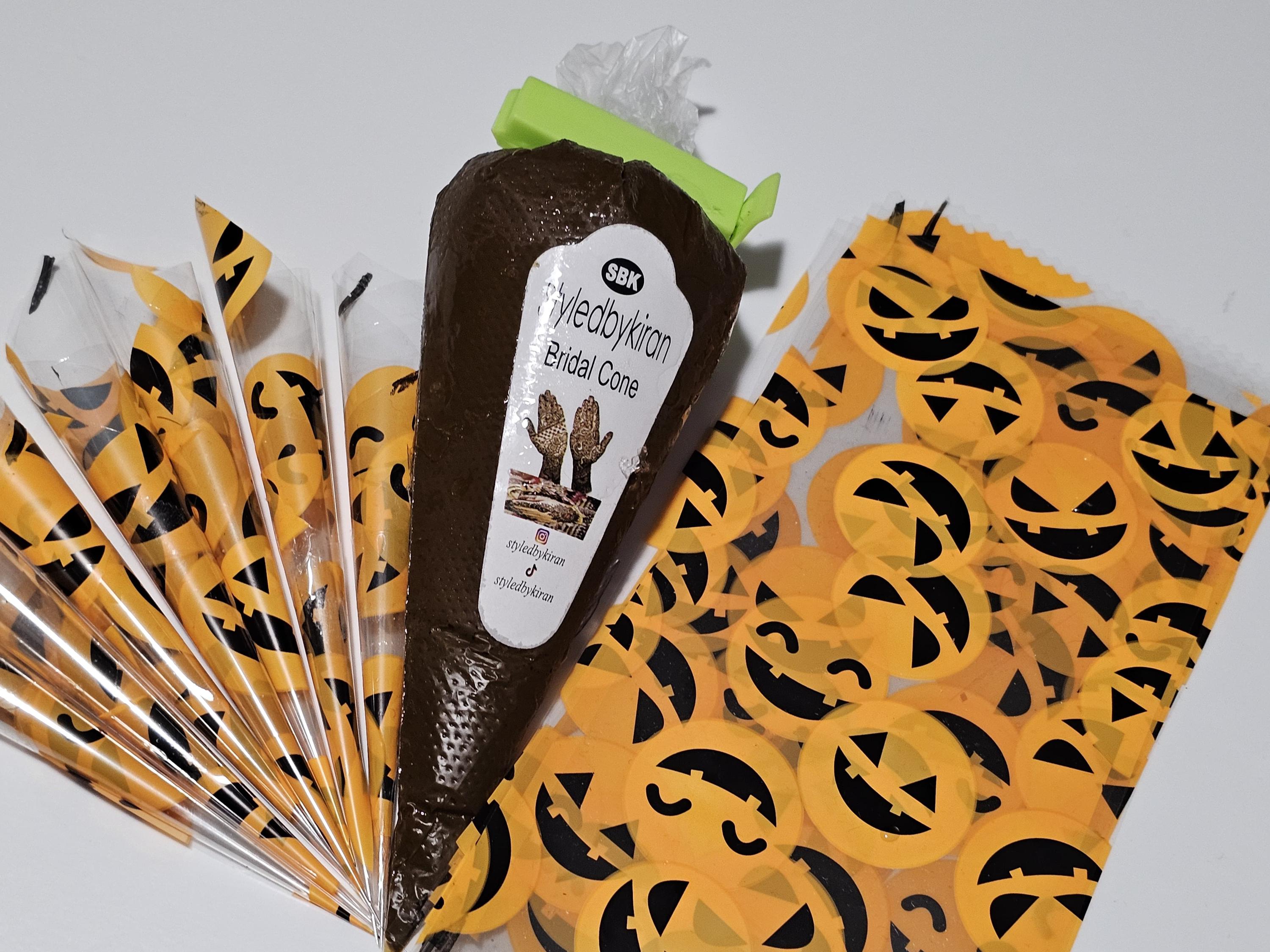Henna Cones Paste for Newbie Henna Artist Practicing – Precut Rerolled Cone - Cellophane Sheets - Cello Rerolled Sheet -