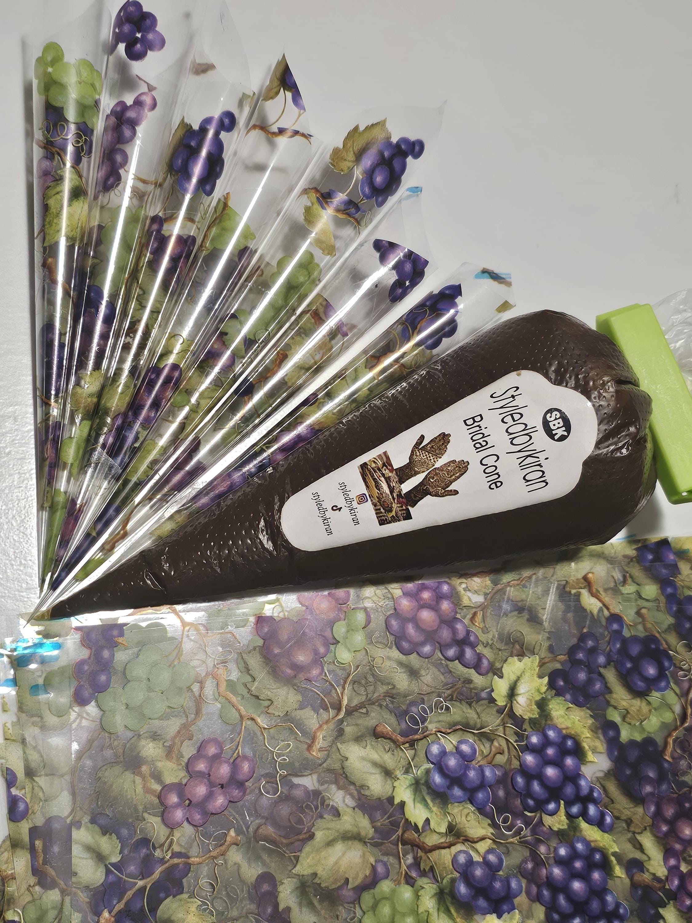 Henna Cones Paste for Newbie Henna Artist Practicing – Precut Rerolled Cone - Cellophane Sheets - Cello Rerolled Sheet -