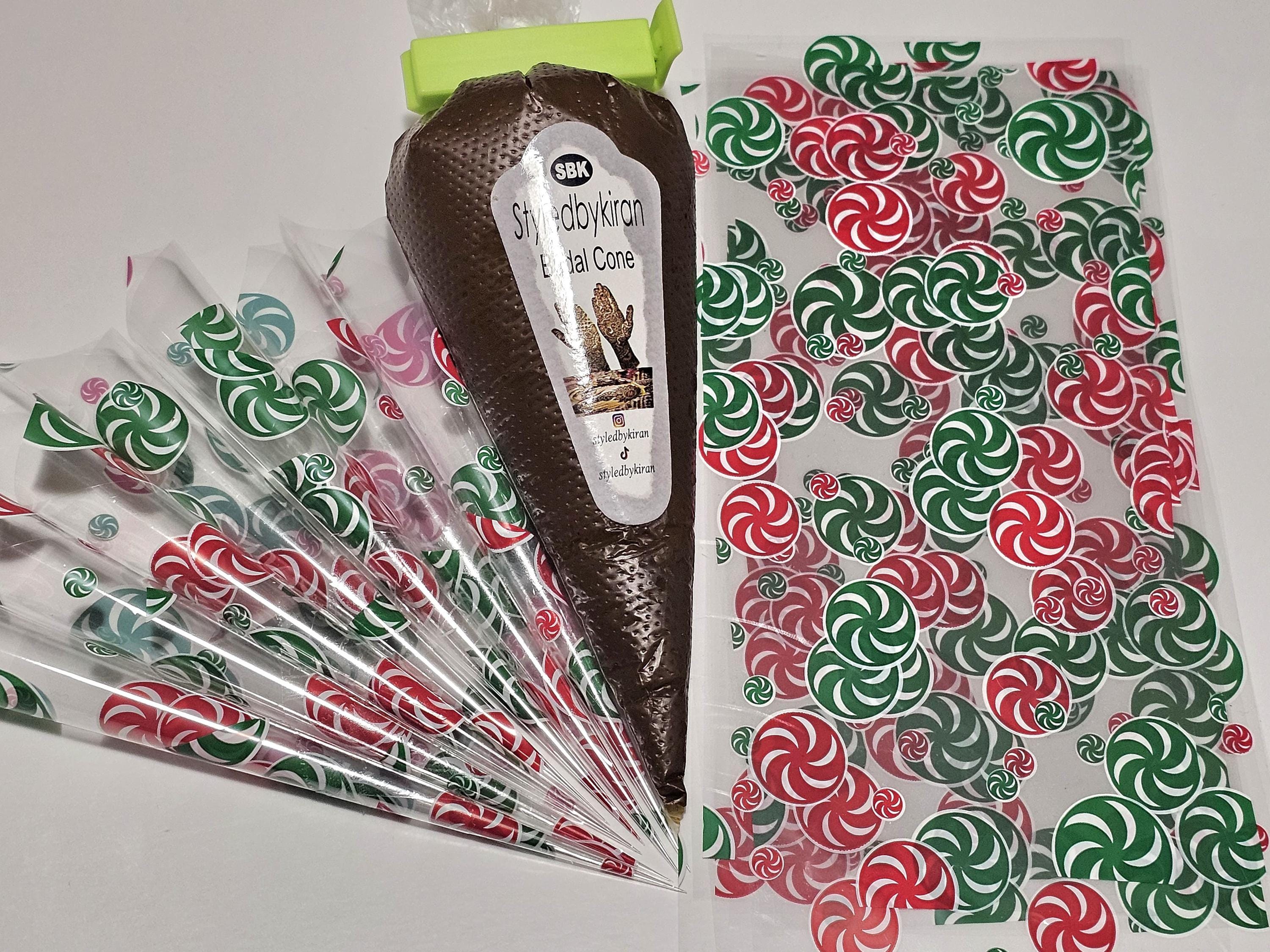 Henna Cones Paste for Newbie Henna Artist Practicing – Precut Rerolled Cone - Cellophane Sheets - Cello Rerolled Sheet -