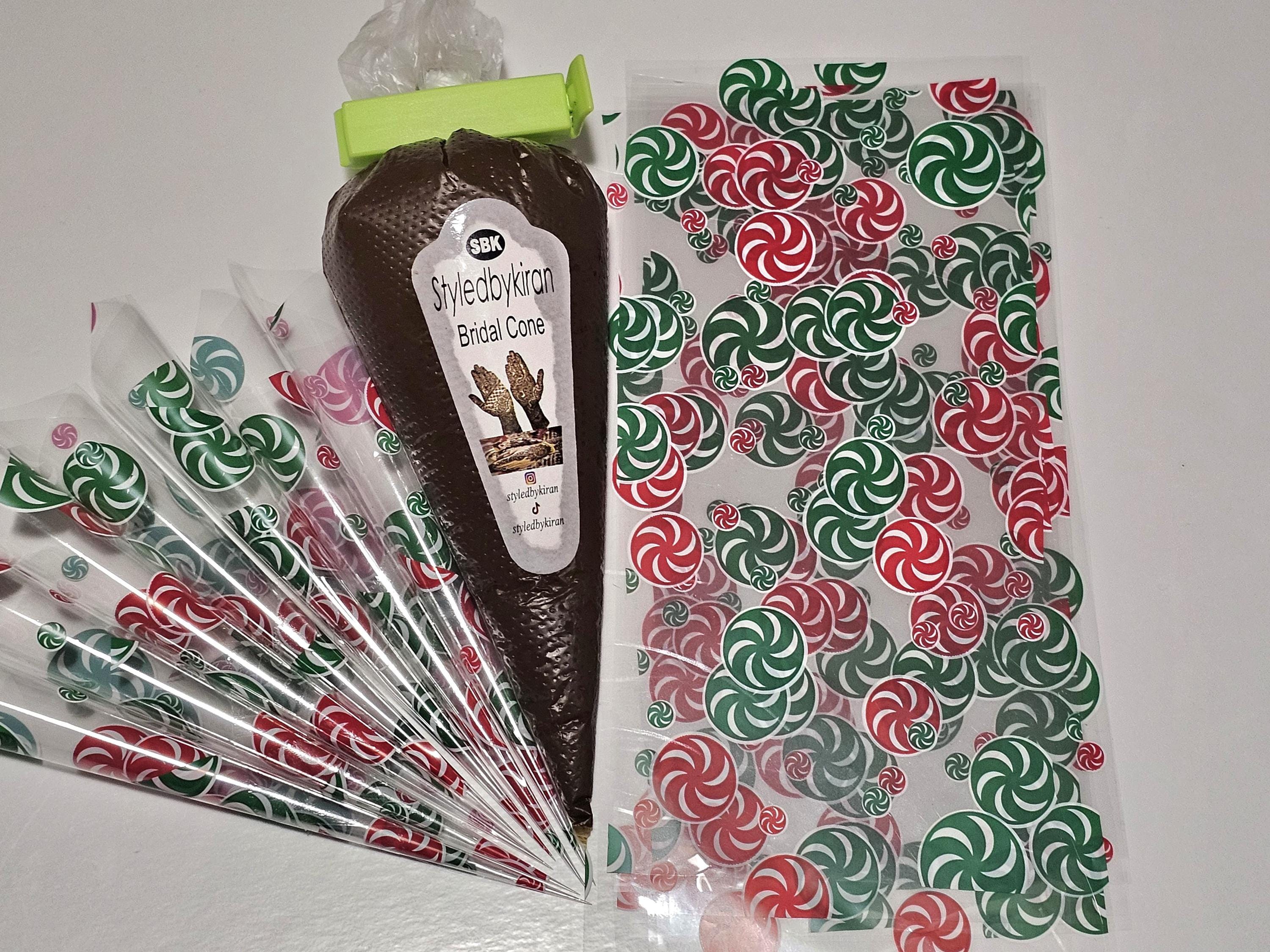 Henna Cones Paste for Newbie Henna Artist Practicing – Precut Rerolled Cone - Cellophane Sheets - Cello Rerolled Sheet -