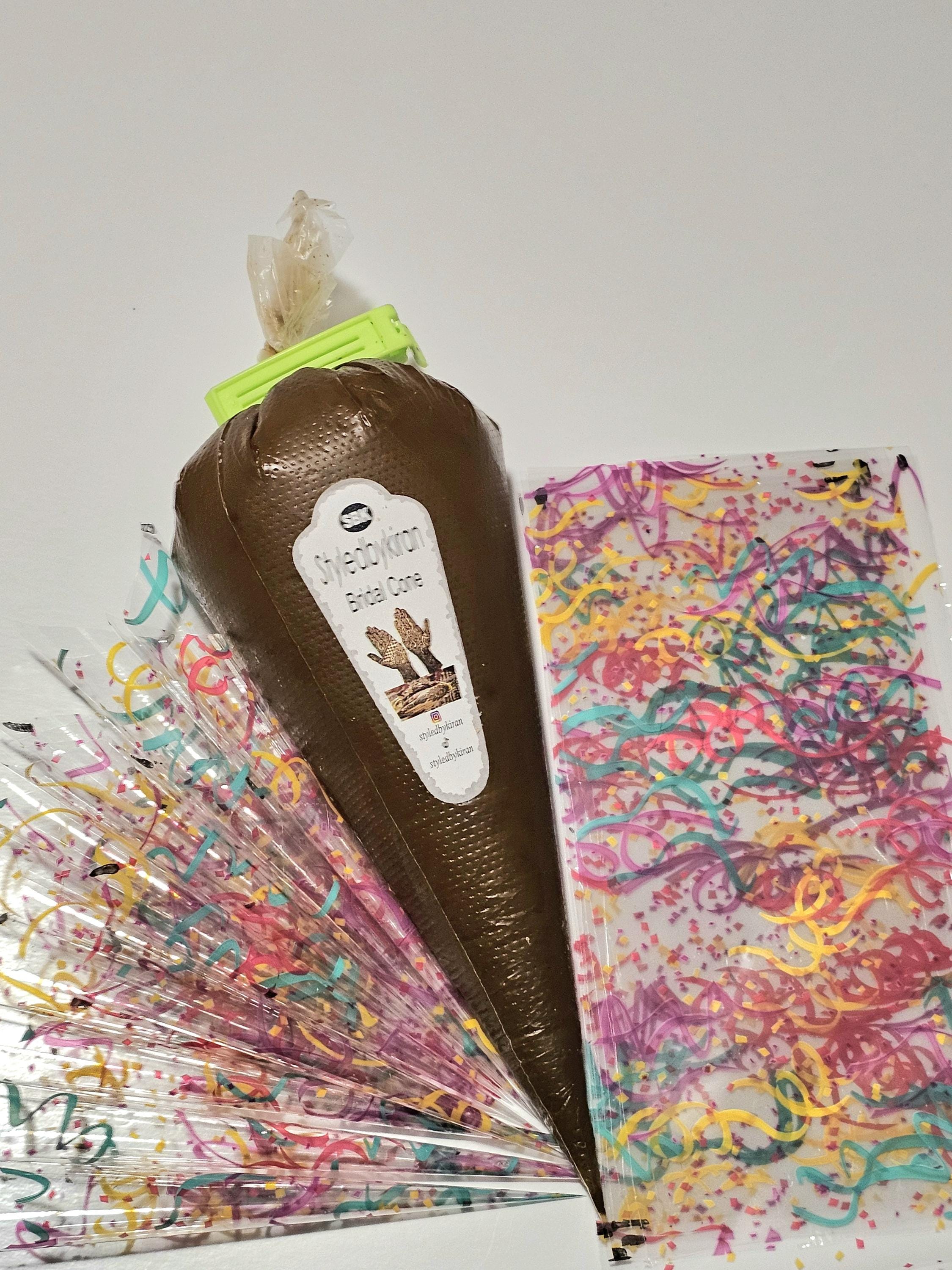 Henna Cones Paste for Newbie Henna Artist Practicing – Precut Rerolled Cone - Cellophane Sheets - Cello Rerolled Sheet -