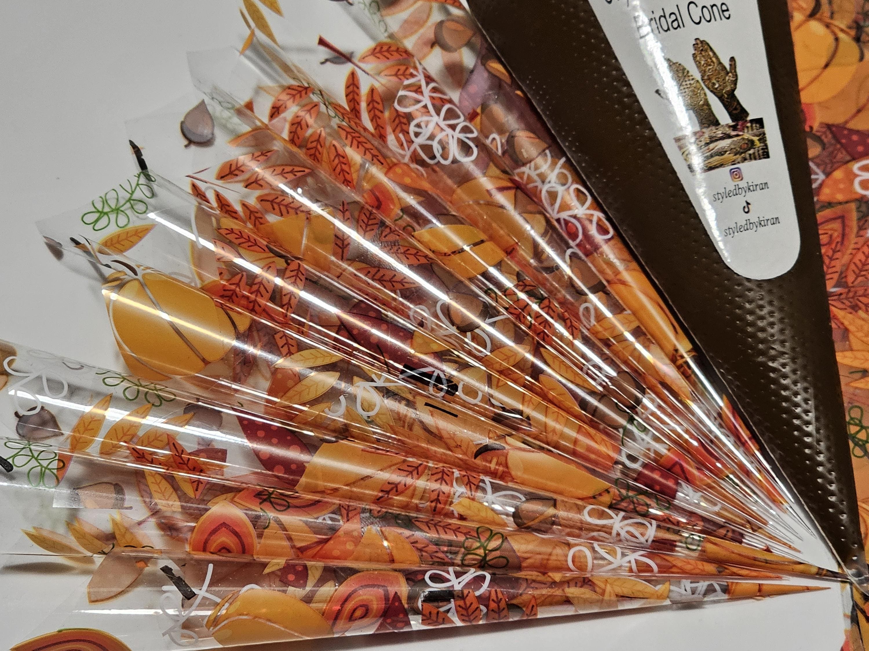 Henna Cones Paste for Newbie Henna Artist Practicing – Precut Rerolled Cone - Cellophane Sheets - Cello Rerolled Sheet -