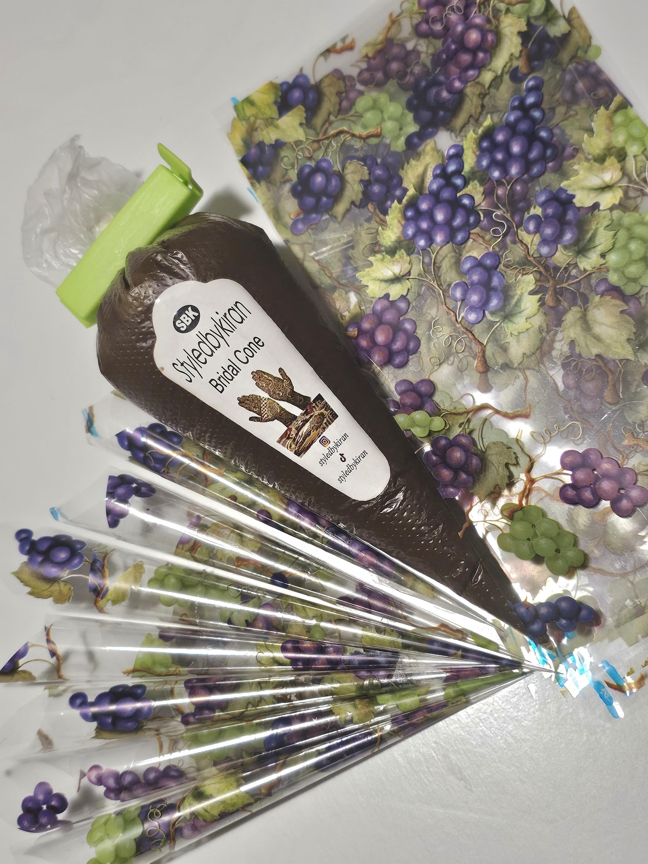 Henna Cones Paste for Newbie Henna Artist Practicing – Precut Rerolled Cone - Cellophane Sheets - Cello Rerolled Sheet -