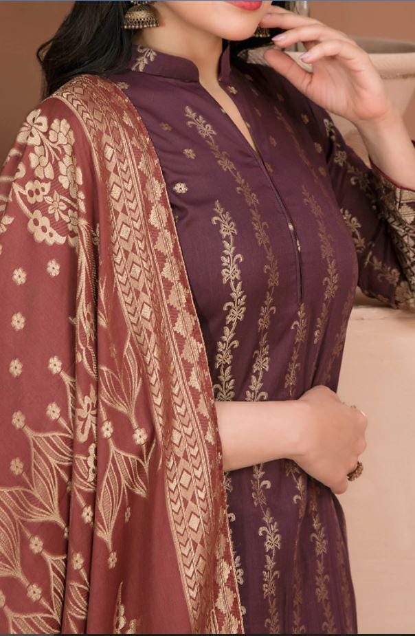Eid Dress For Womens - Pakistani Broshia Banarsi Lawn Ramadan Partywear Festival Suits Jacquard Suit In Medium Size
