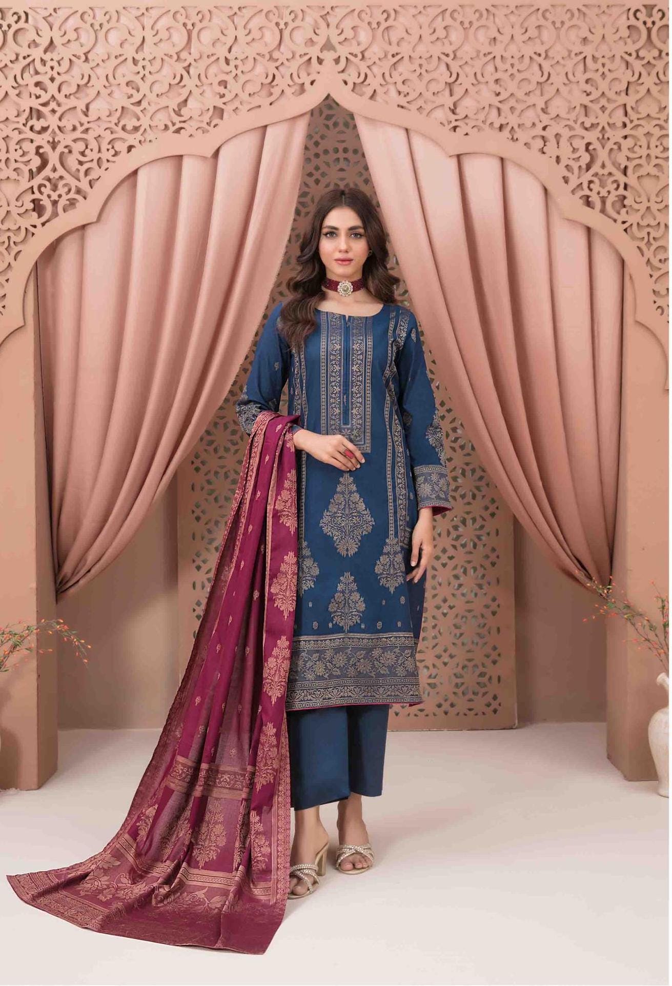 Eid Dress For Womens - Pakistani Broshia Banarsi Lawn Ramadan Partywear Festival Suits Jacquard Suit In Medium Size
