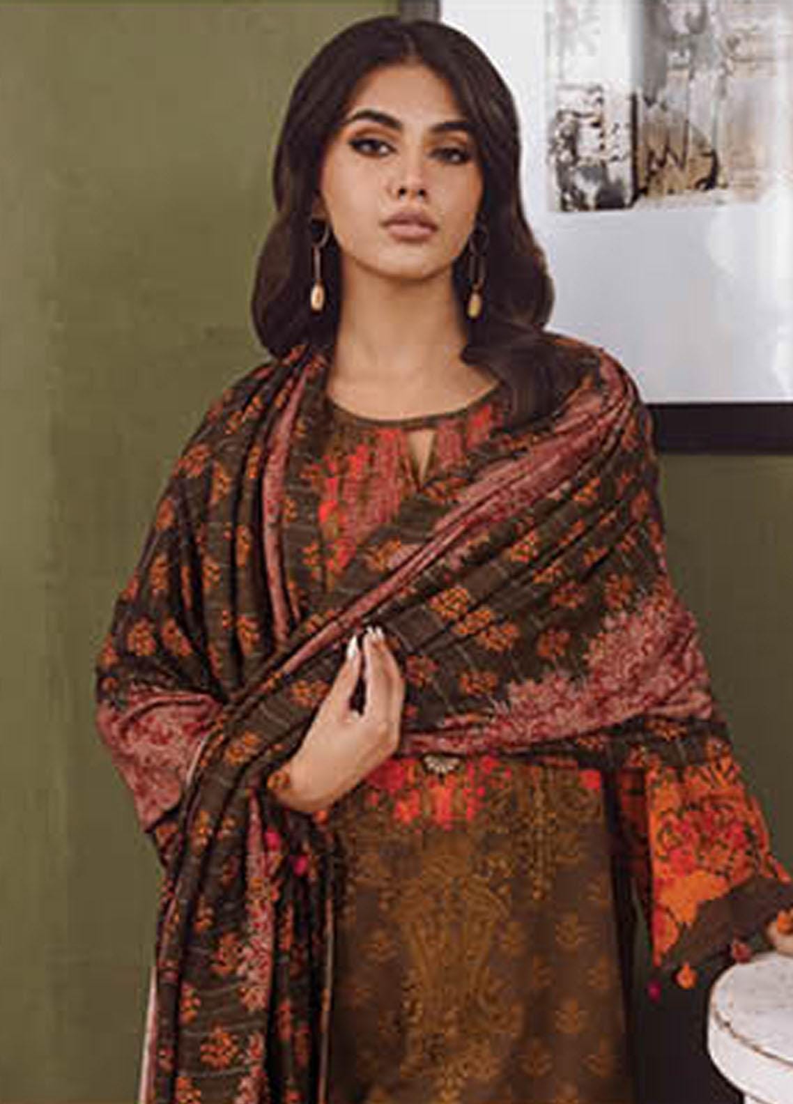 Eid Dress For Womens - Pakistani Embroidered Lawn Ramadan Partywear Festival Suits Winterwear Khaddar Suit in Large Size