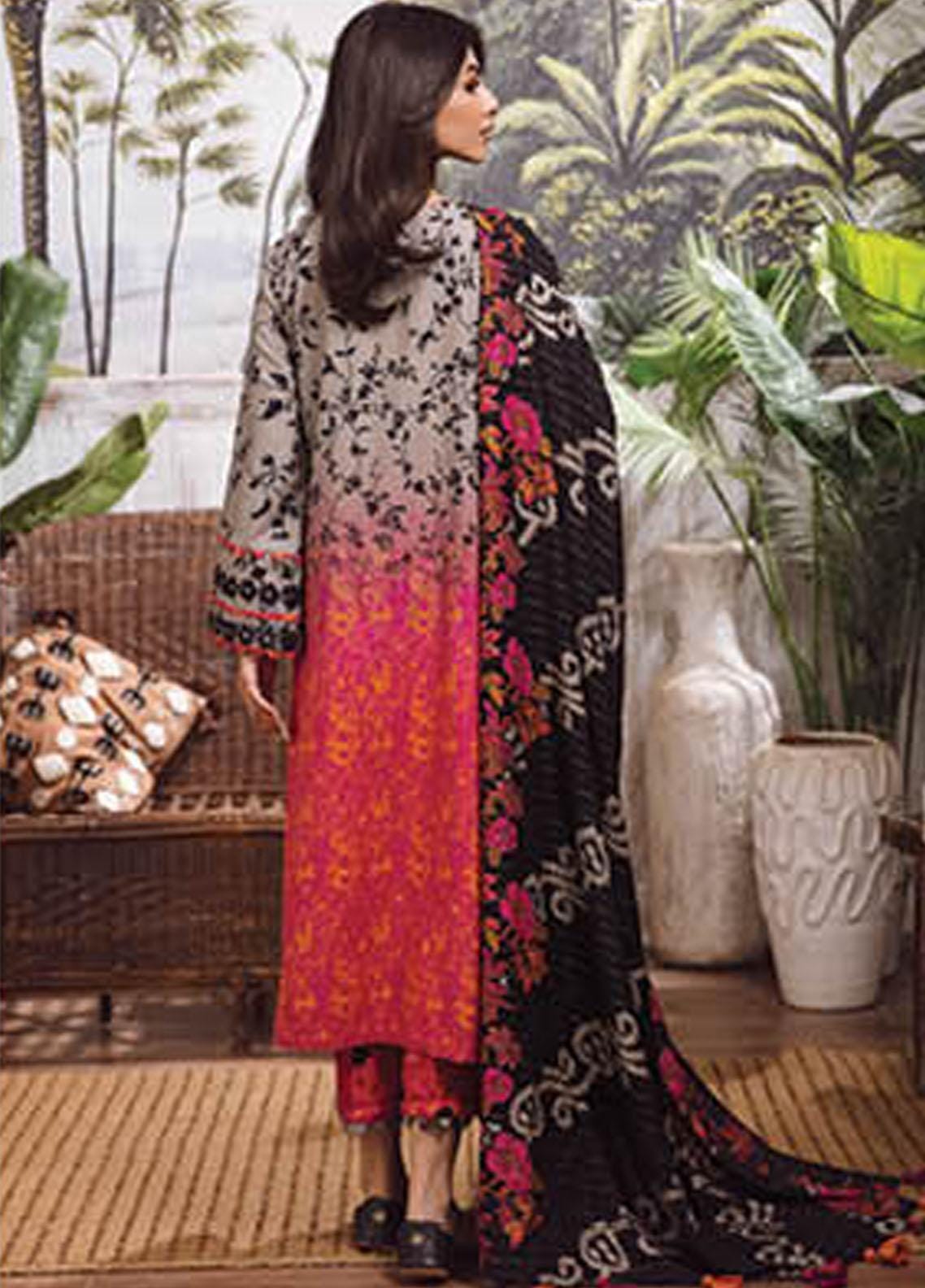 Eid Dress For Womens - Pakistani Embroidered Lawn Ramadan Partywear Festival Suits Winterwear Khaddar Suit in Large Size