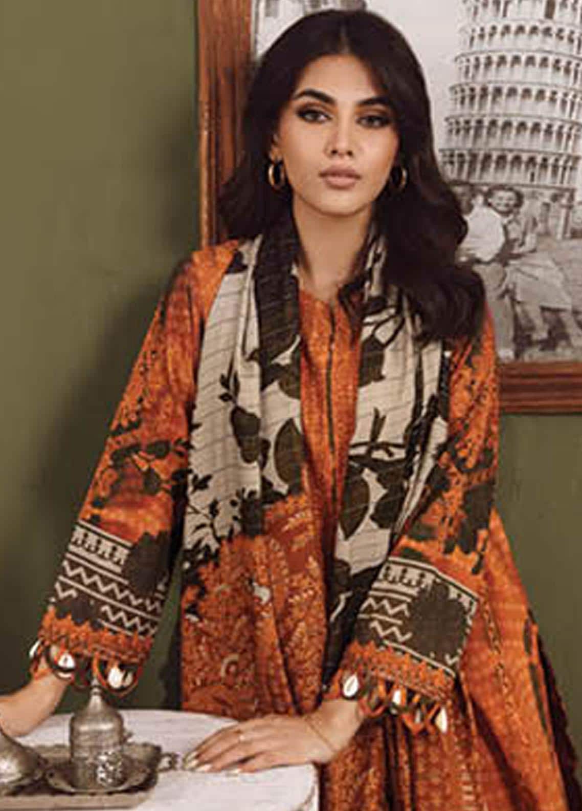 Eid Dress For Womens - Pakistani Embroidered Lawn Ramadan Partywear Festival Suits Winterwear Khaddar Suit in Large Size