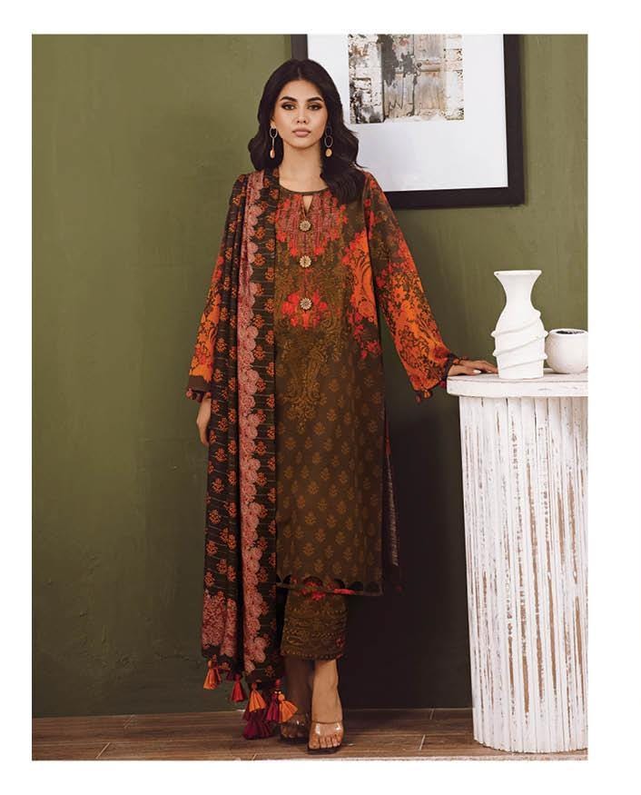 Eid Dress For Womens - Pakistani Embroidered Lawn Ramadan Partywear Festival Suits Winterwear Khaddar Suit in Large Size