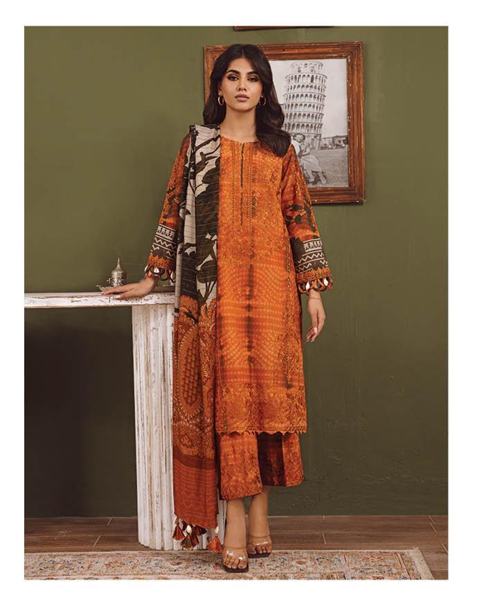 Eid Dress For Womens - Pakistani Embroidered Lawn Ramadan Partywear Festival Suits Winterwear Khaddar Suit in Large Size