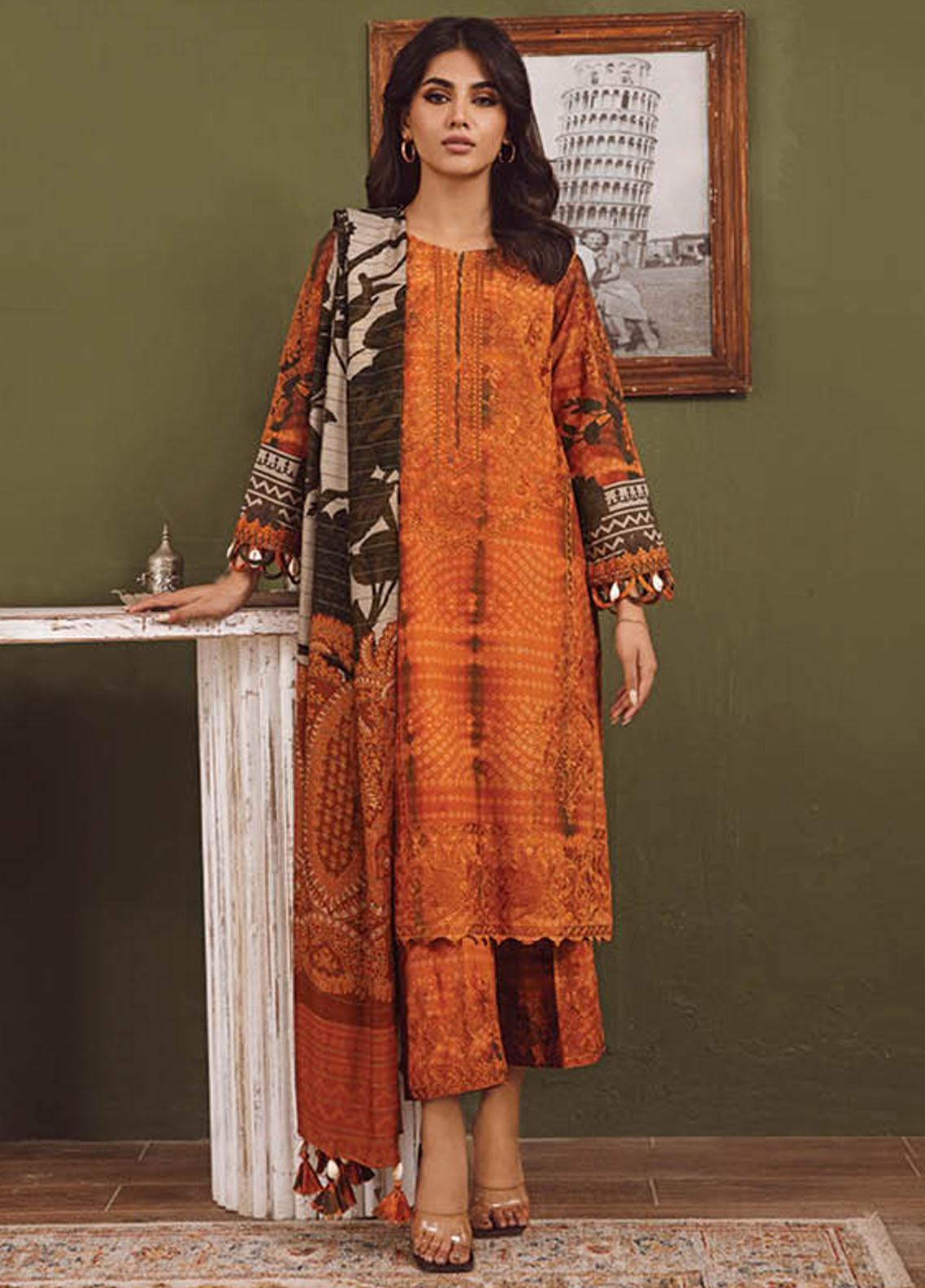 Eid Dress For Womens - Pakistani Embroidered Lawn Ramadan Partywear Festival Suits Winterwear Khaddar Suit in Large Size