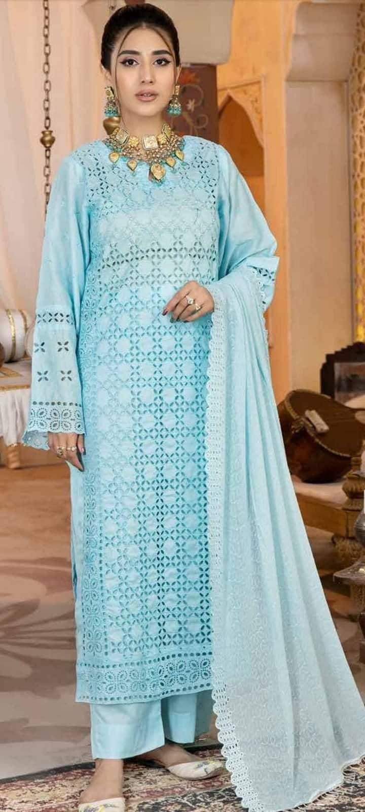 Eid Unstitched Chikankari Eid Partywear Dress, Pakistani Branded, Salwar Kameez Suit, for Wedding Partywear, Eid Ramadan Special, Days