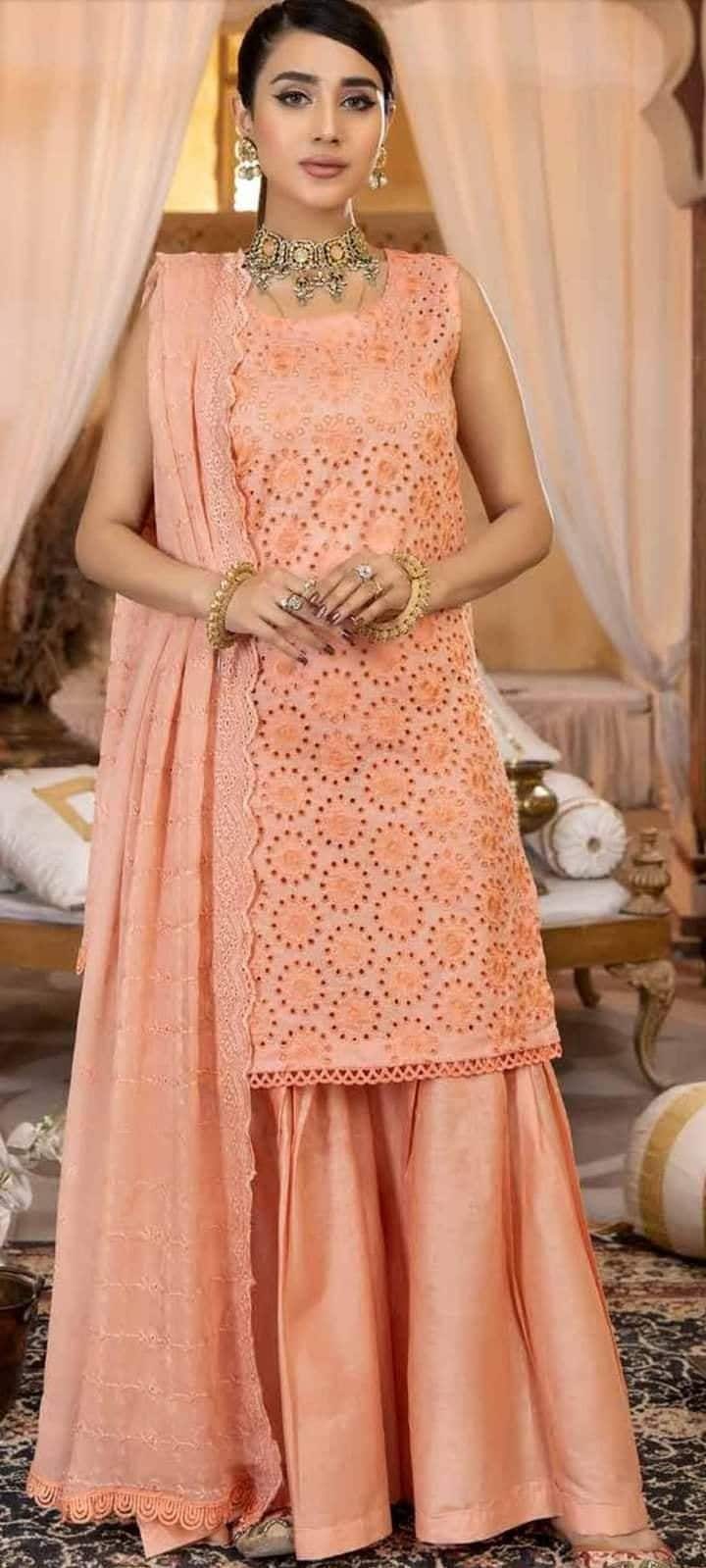 Eid Unstitched Chikankari Eid Partywear Dress, Pakistani Branded, Salwar Kameez Suit, for Wedding Partywear, Eid Ramadan Special, Days