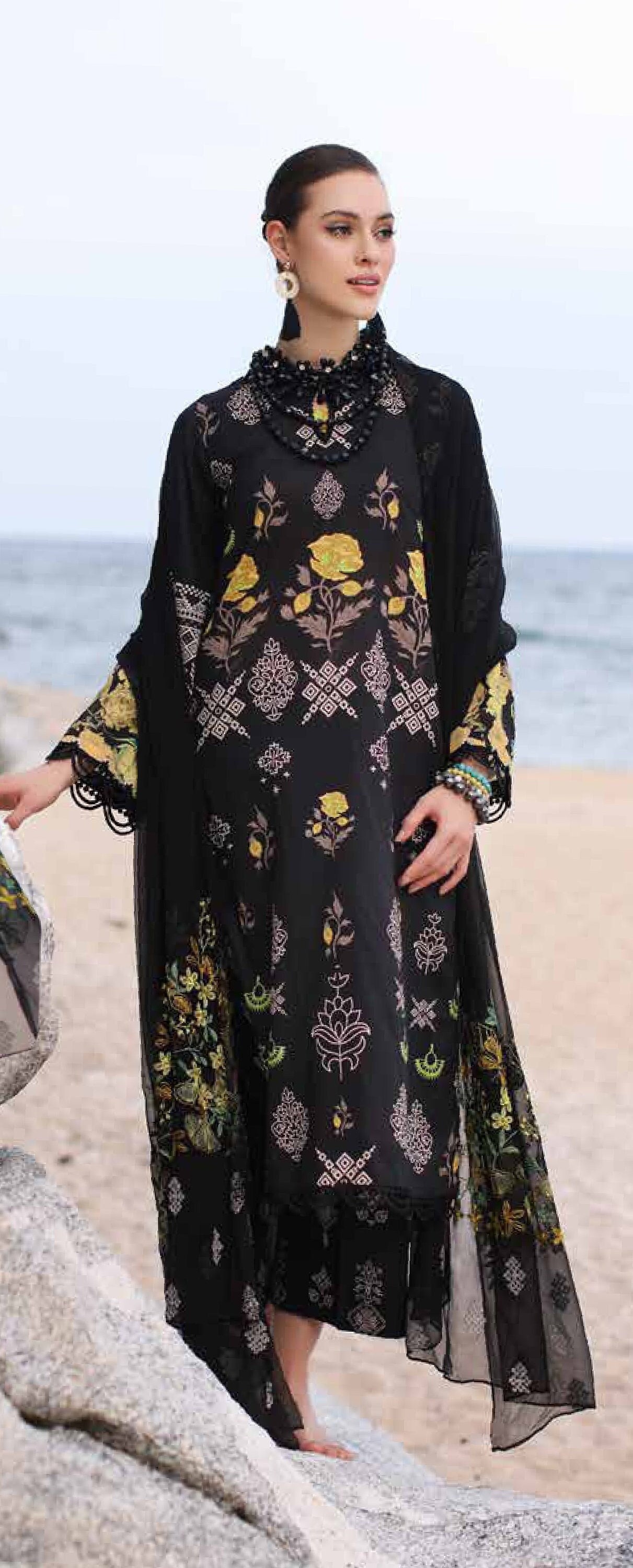 Eid Dress For Womens - Pakistani Embroidered Lawn Ramadan Partywear Festival Suits Salwar Kameez Suit In Large Size