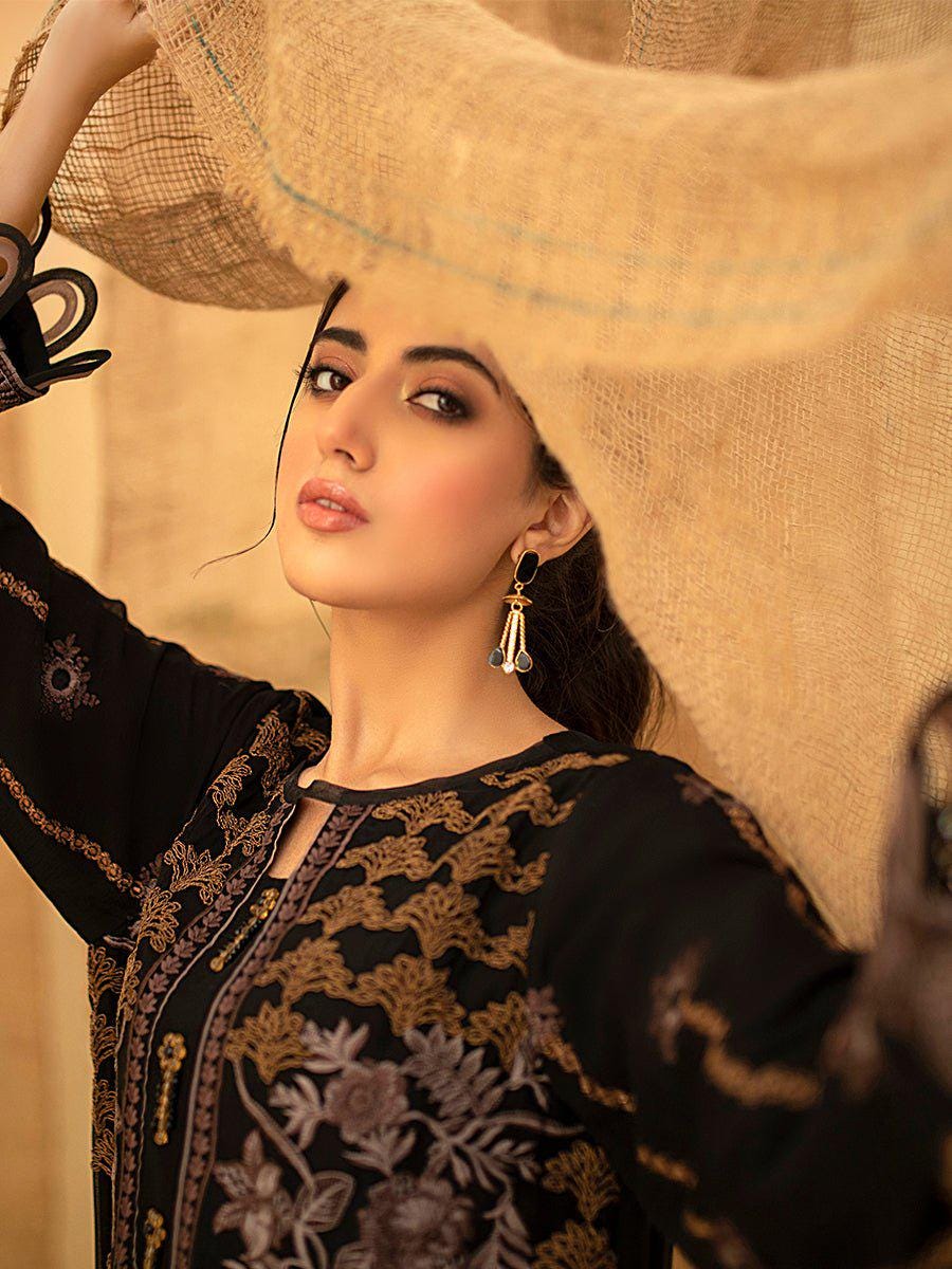 Eid Dress For Womens - Pakistani Embroidered Chiffon Ramadan Partywear Festival Suits Readymade Partywear Eid Suit In Large Size