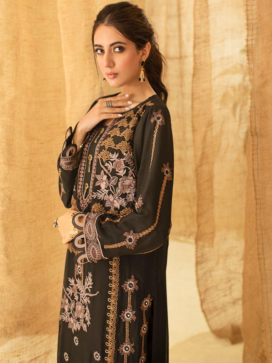 Eid Dress For Womens - Pakistani Embroidered Chiffon Ramadan Partywear Festival Suits Readymade Partywear Eid Suit In Large Size