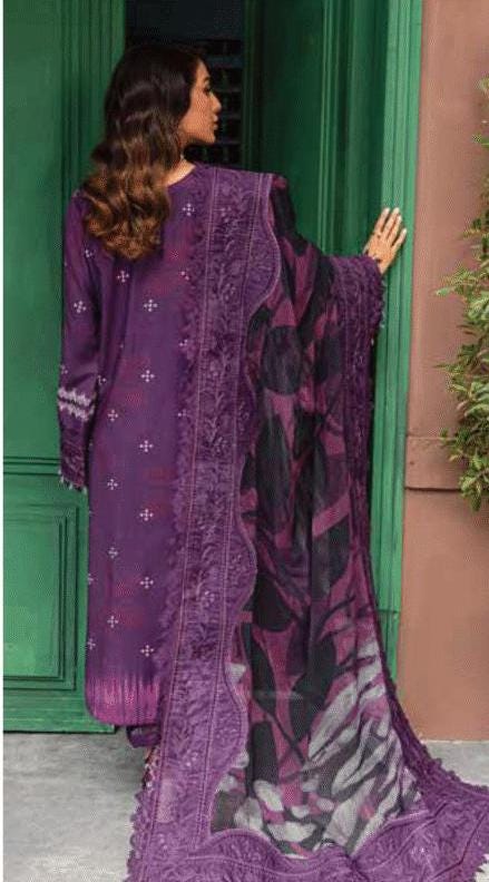 Eid Dress For Womens - Pakistani Embroidered Linen Ramadan Partywear Festival Suits Eid Salwar Kameez Suits in Medium, & X-L
