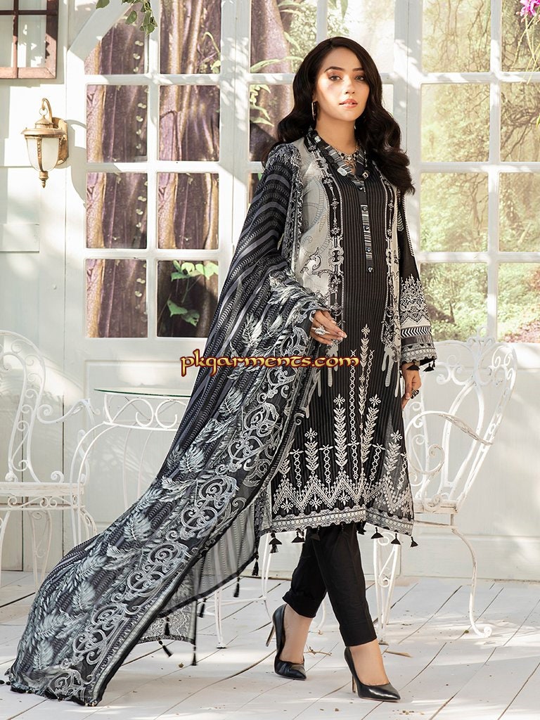 Eid Unstitched Eid Partywear Dress Pakistani Branded Designer Dress Embroidery Printed Salwar Kamij Dress Dailywear Lawn Suit Eid Collection