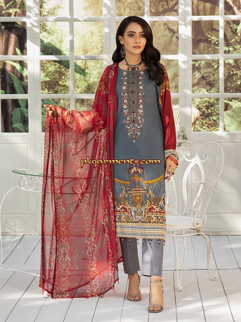 Eid Unstitched Eid Partywear Dress Pakistani Branded Designer Dress Embroidery Printed Salwar Kamij Dress Dailywear Lawn Suit Eid Collection