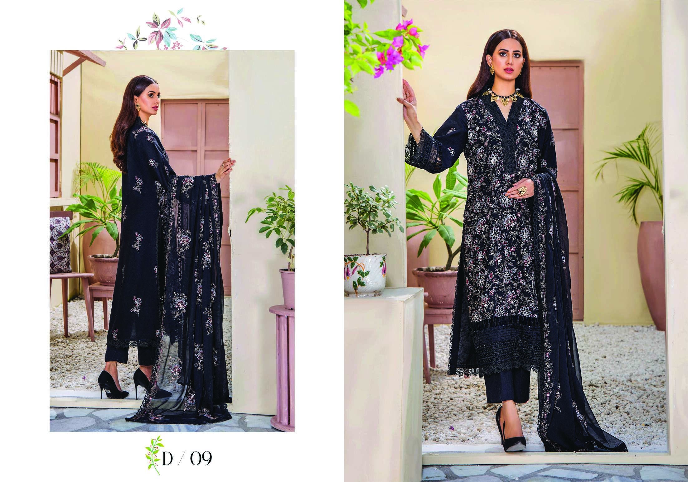 Eid Dress For Womens - Pakistani Embroidered Karandi Ramadan Partywear Festival Suits Salwar Kameez Suit In Medium & Large Size