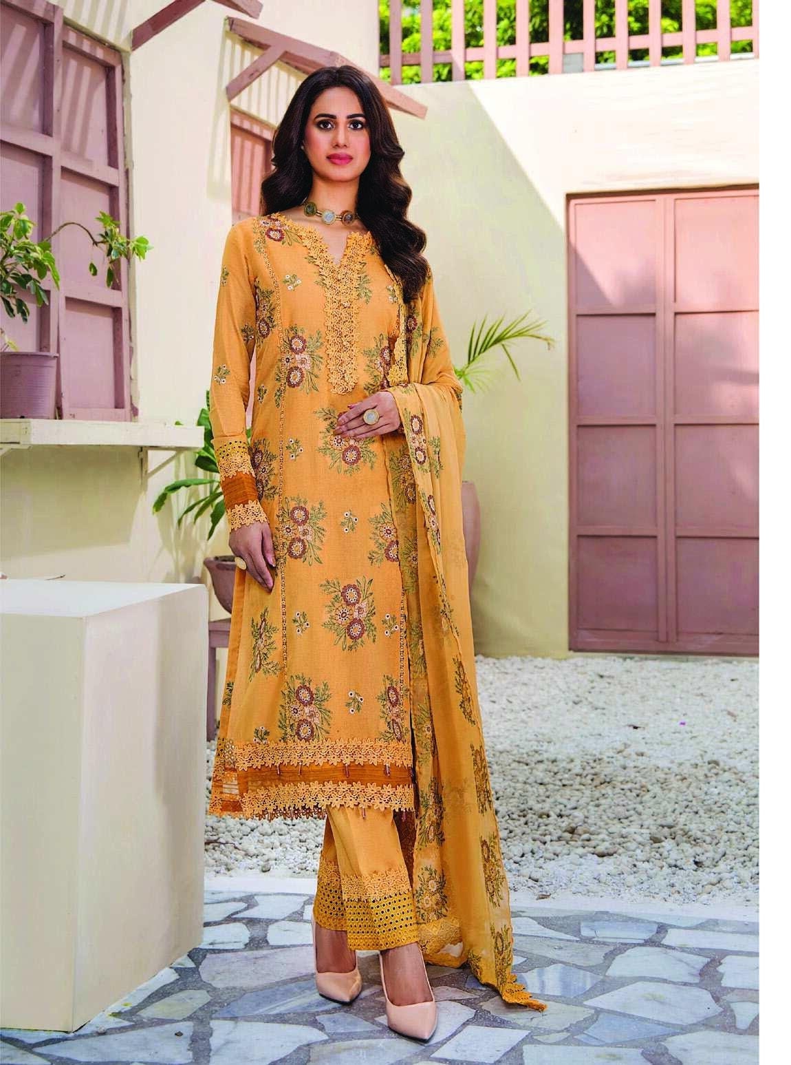 Eid Dress For Womens - Pakistani Embroidered Karandi Ramadan Partywear Festival Suits Salwar Kameez Suit In Medium & Large Size