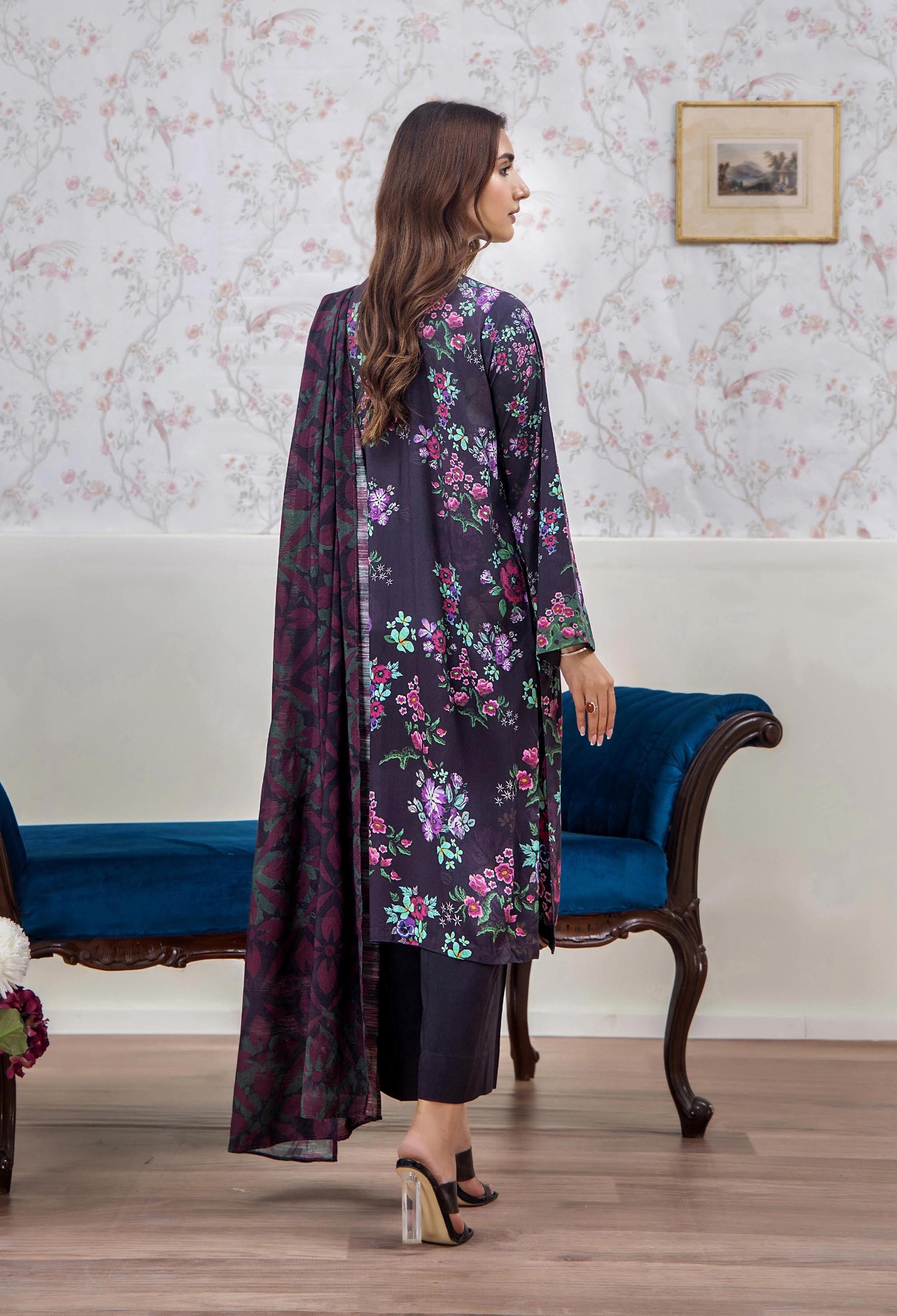Eid Dress For Womens - Pakistani Embroidered Linen Ramadan Partywear Festival Suits In Medium & Large Size