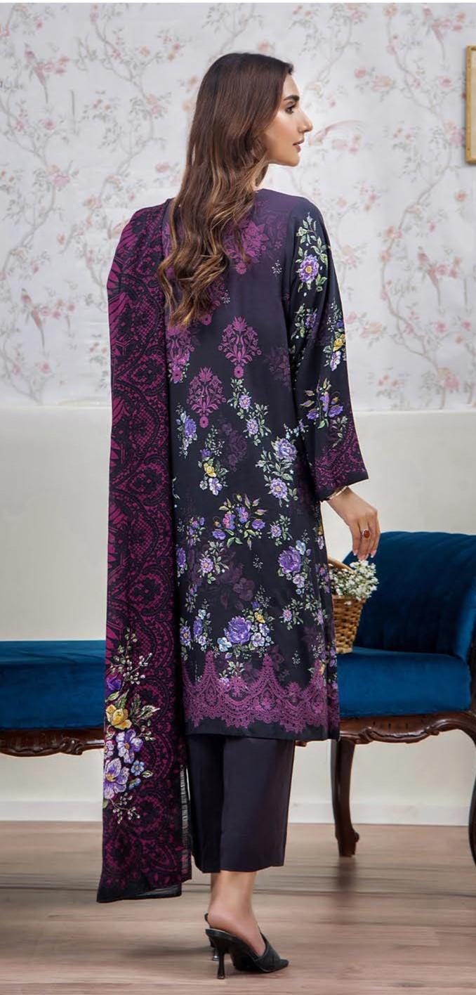 Eid Dress For Womens - Pakistani Embroidered Linen Ramadan Partywear Festival Suits In Medium & Large Size
