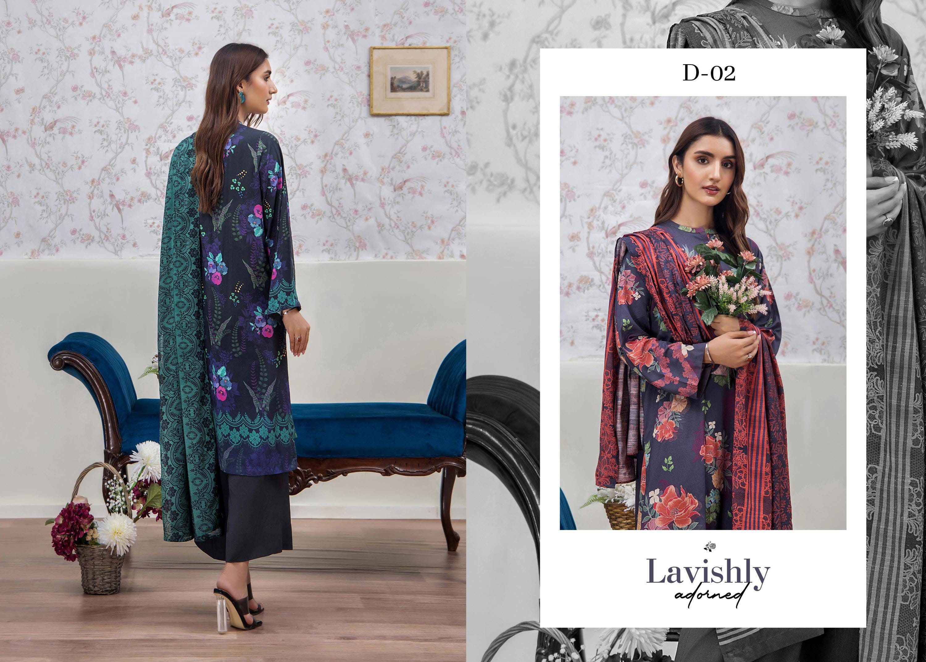 Eid Dress For Womens - Pakistani Embroidered Linen Ramadan Partywear Festival Suits In Medium & Large Size
