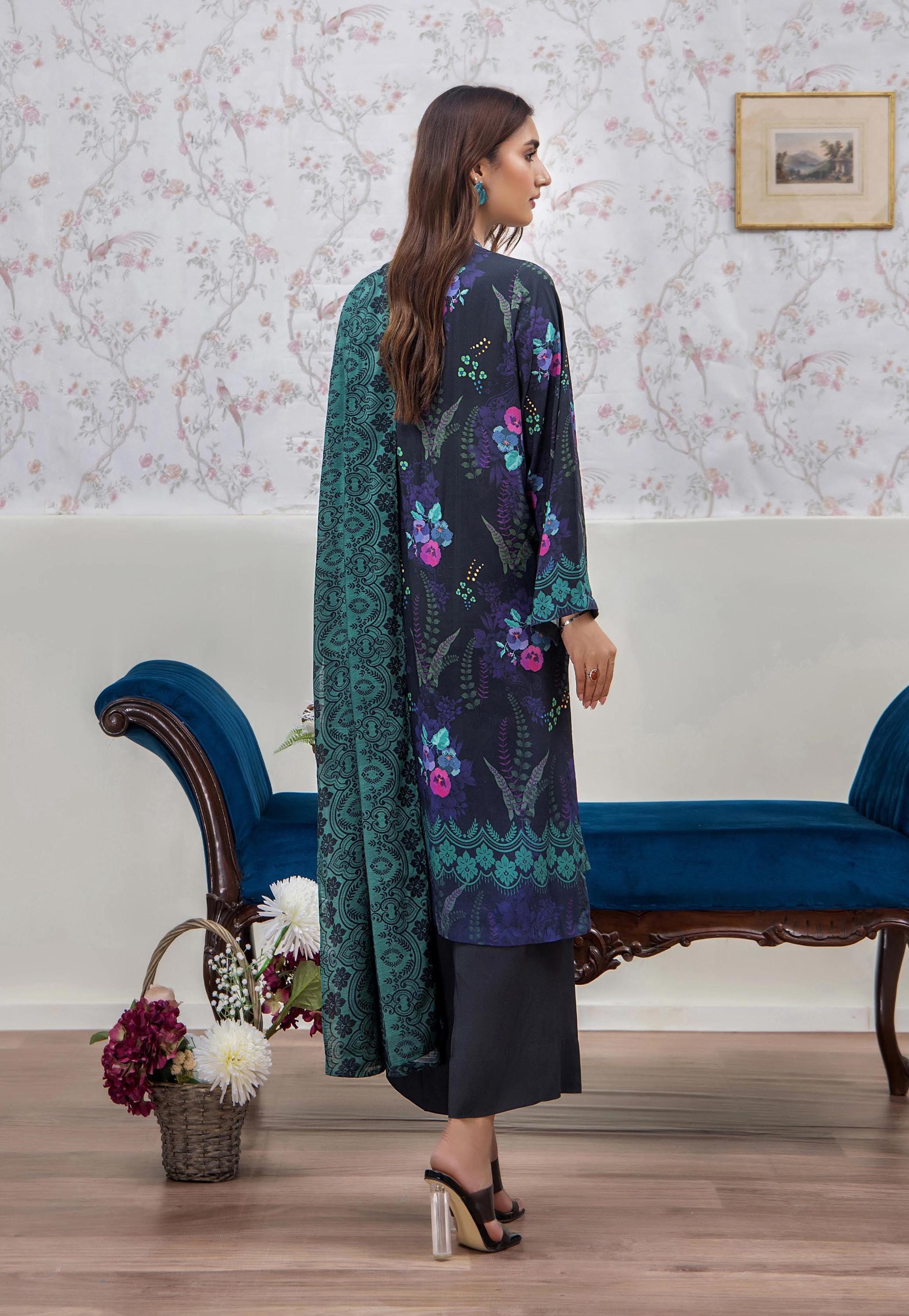 Eid Dress For Womens - Pakistani Embroidered Linen Ramadan Partywear Festival Suits In Medium & Large Size