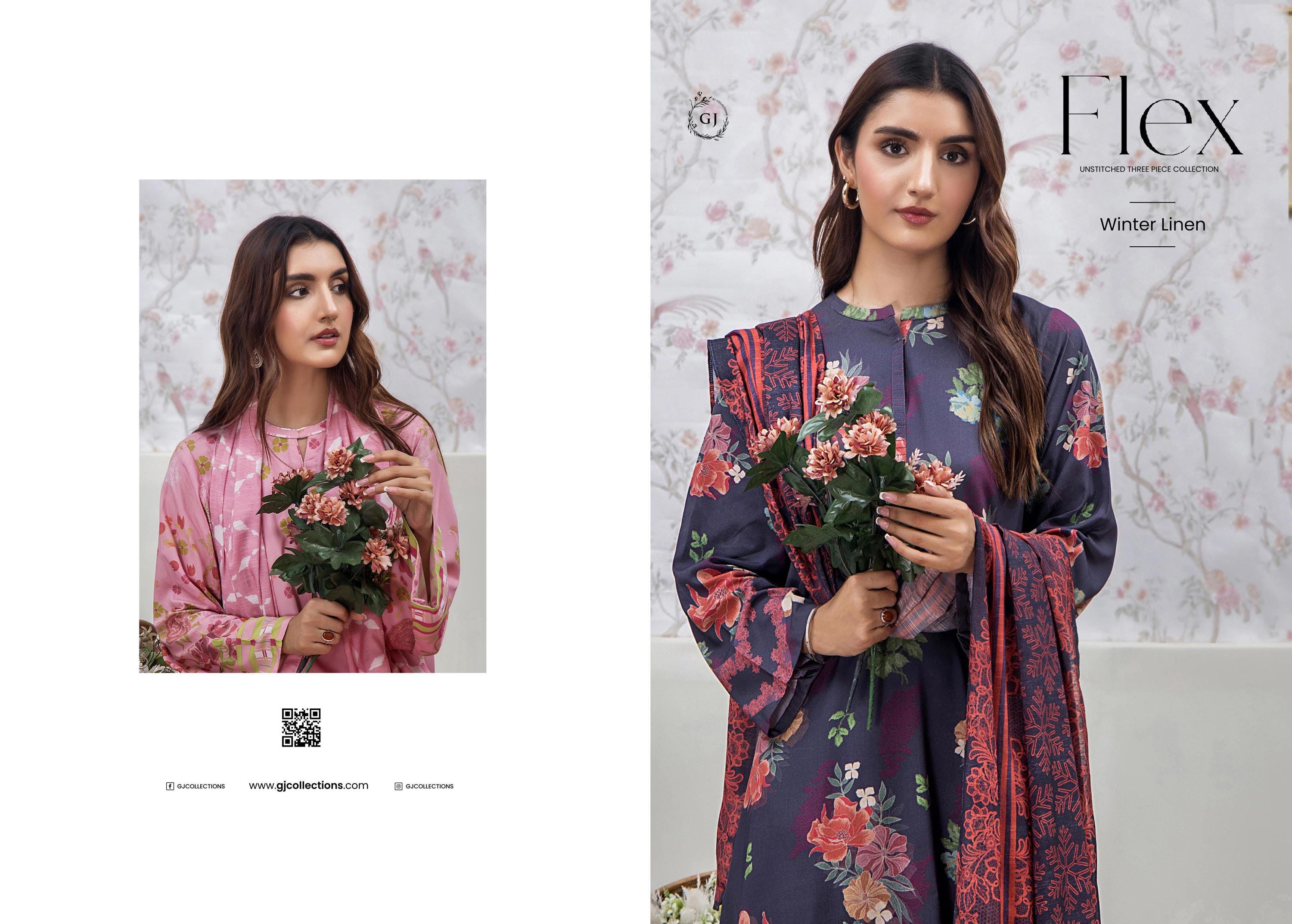 Eid Dress For Womens - Pakistani Embroidered Linen Ramadan Partywear Festival Suits In Medium & Large Size