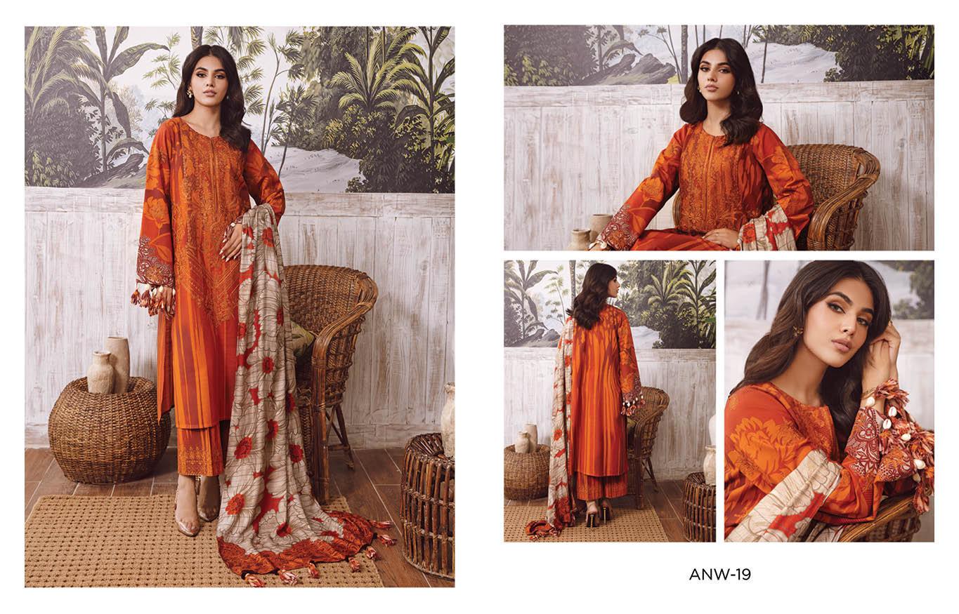 Eid Dress For Womens - Pakistani Embroidered Khaddar Ramadan Partywear Festival Suits Eid Salwar Kameez Suits in Large