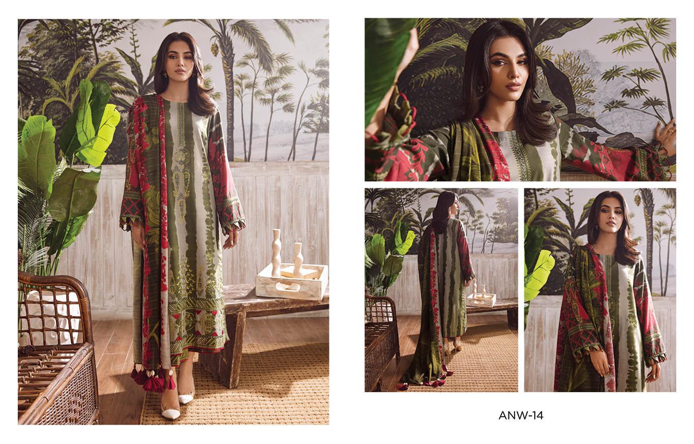 Eid Dress For Womens - Pakistani Embroidered Khaddar Ramadan Partywear Festival Suits Eid Salwar Kameez Suits in Large