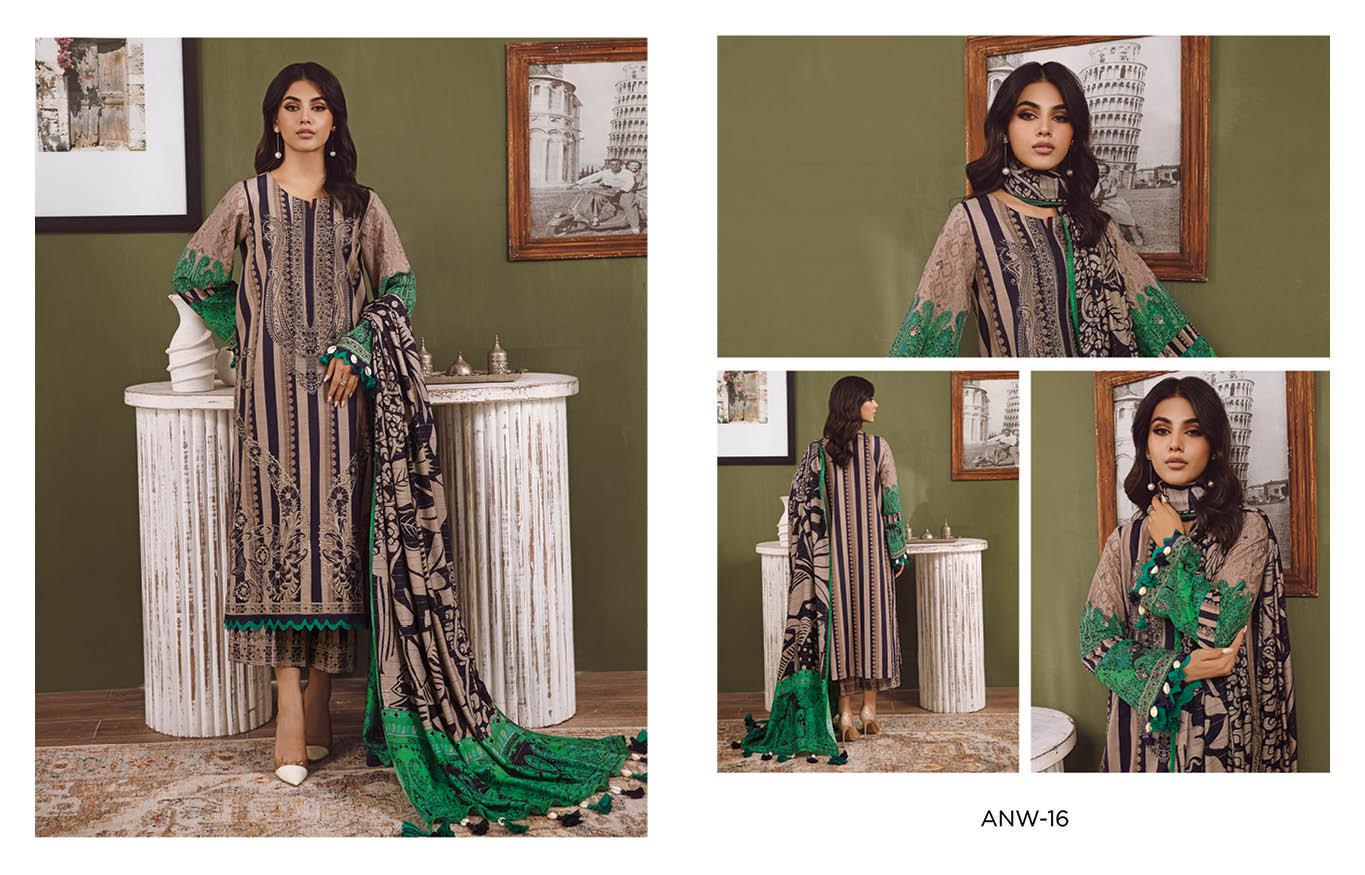 Eid Dress For Womens - Pakistani Embroidered Khaddar Ramadan Partywear Festival Suits Eid Salwar Kameez Suits in Large